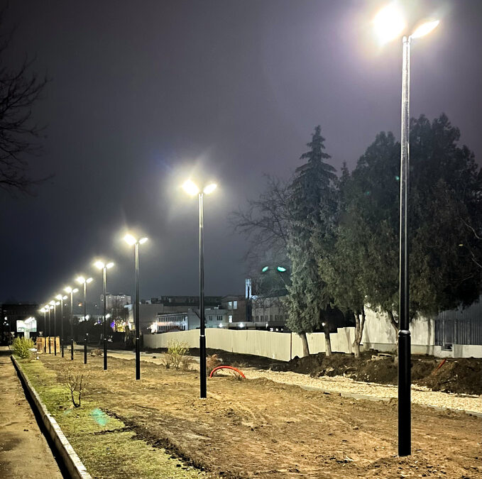 Sistem de iluminare modern pe aleea centrală a Parcului Industrial “TRACOM”